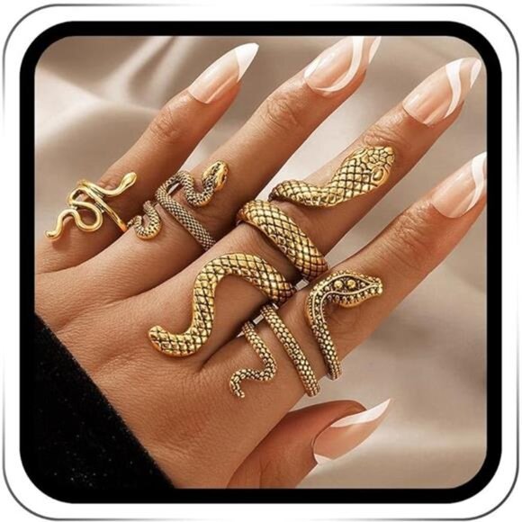 Snake Knuckle Statement Rings - Picture 7 of 7